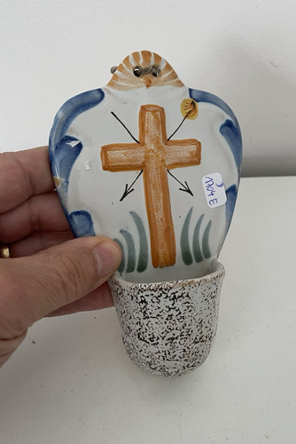 Bénitier ancien faience - ancien,
