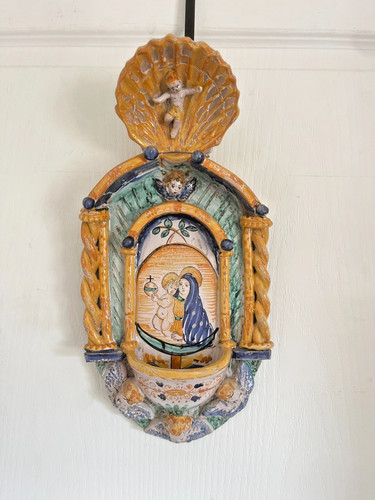 Ancien bénitier céramique - ancien,