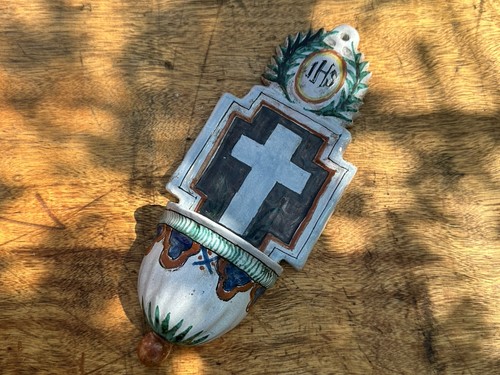 Ancien benitier faience - ancien,